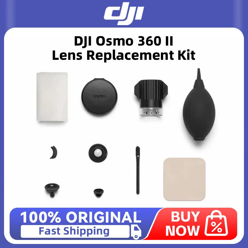 DJI Osmo 360 II Lens Replacement Kit Includes a highly durable lens and a complete set of replacement tools
