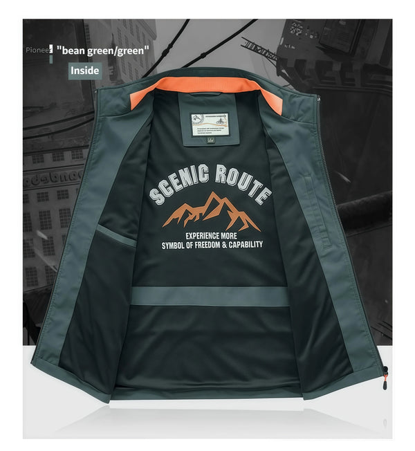 Men's thin multi-pocket Outdoor quick-drying vest  large-sized fishing suit casual work vest photography work jacket