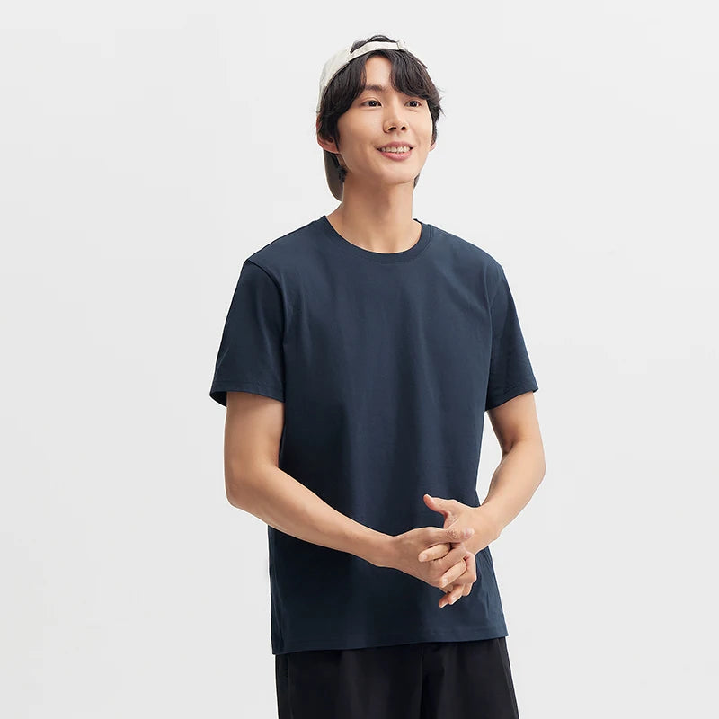 Semir Minimalist Tshirt Unisex Summer Solid Color Slim Fit Daily Commute Versatile Top Comfortable Basic Wear