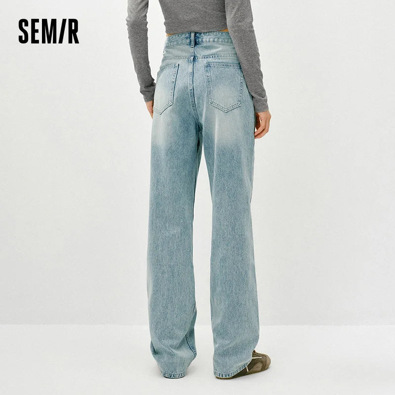 Semir Jeans Women 2026 Spring Solid Casual Comfortable Daily Wear Full Length Basic Stylish Long Trousers Woman