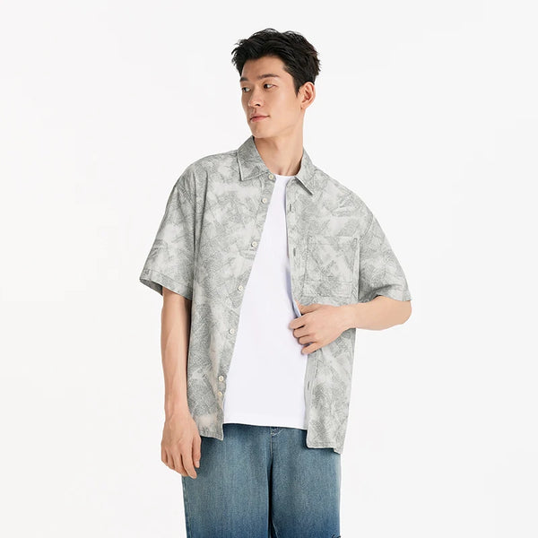 អាវបុរស Semir ឆ្នាំ ២០២៦ ខោខូវប៊យត្រជាក់មានអារម្មណ៍រលុងដៃខ្លីទម្ងន់ស្រាលម៉ូដធម្មតា