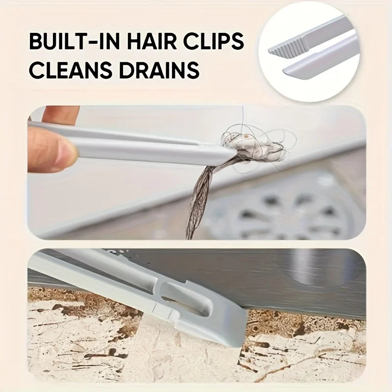 1/2pcs 2-in-1 Rotating Cleaning Brush  Bathroom & More - Durable Bristles for Tile, Grout & Wall Cleaning, Gap cleaning brush.