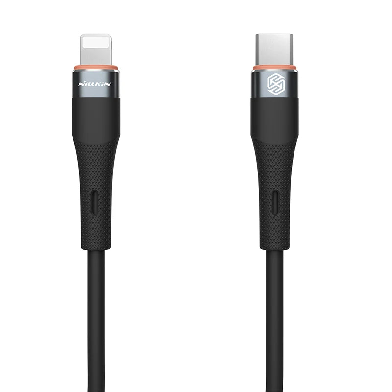 NILLKIN PD 27W Type C To Lightning Cable Fast Charge Efficient transmission liquid Silicone Cable For iPhone 14 13 12 Pro Max