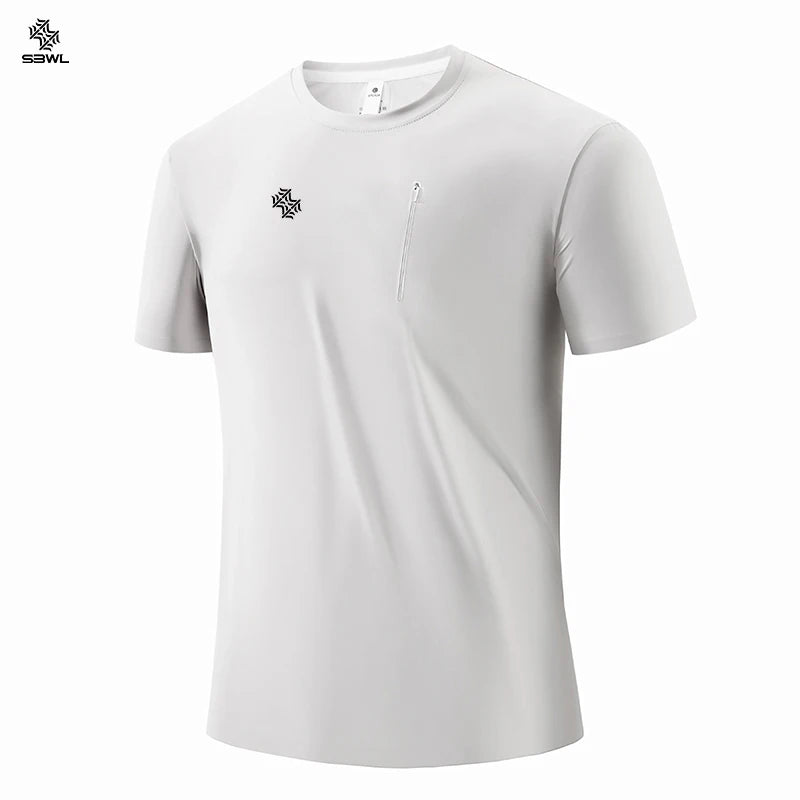 SBWL High-quality men's summer casual breathable short-sleeved T-shirt Exercise and Fitness Tops