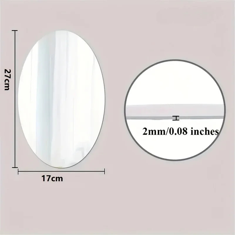 1PC Self-Adhesive Acrylic Bedroom Makeup Mirror Wall,Decoration Soft Mirror Sheet,for Bedroom,Bathroom,Living Room