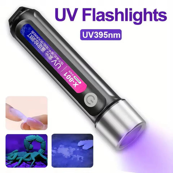 ចង្កៀង LED UV ចល័ត ពិលពណ៌ស្វាយ ឧបករណ៍ចាប់លុយ ពន្លឺបំភ្លឺភ្នាក់ងារហ្វ្លុយអូរ៉េសង់ សម្រាប់ការរកឃើញ និងសុវត្ថិភាព
