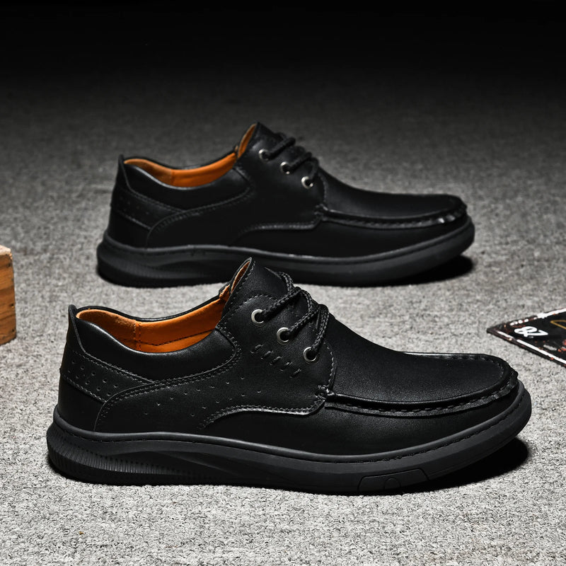 Men's Casual Shoes Four Seasons New Business Meeting Leather Shoes Soft Sole Non-Slip Classic Party Fashion Joker Leather Shoes