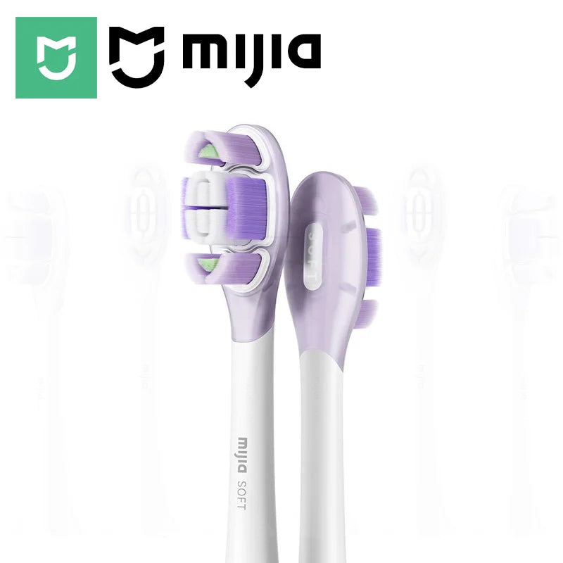 MIJIA Oscillation Toothbrush Pro Replacement Soft & Clean Heads (3 Pack),Applicable Model MES609 MES610 MES613,Food-Grade