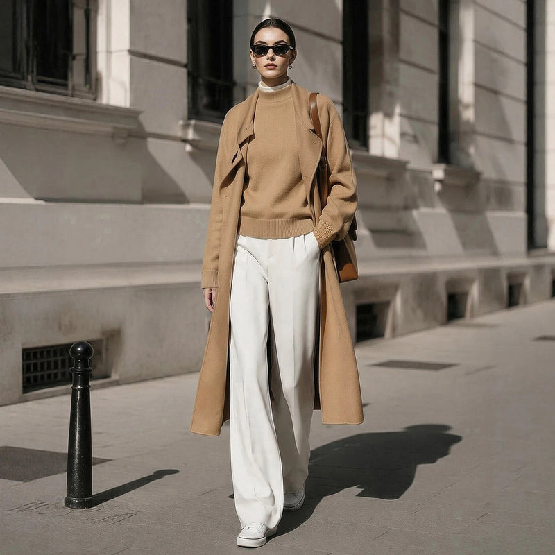 Amii Women's Turtleneck Sweater Faux Layered Color Block Minimalist Casual Knit Tops Woman Autumn Pullovers Sweaters 12623086