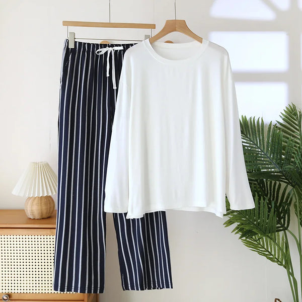 ឈុតគេង Pijama Feminino ថ្មីសម្រាប់ស្ត្រី អាវដៃវែង រដូវស្លឹកឈើជ្រុះ រដូវរងា សម្លៀកបំពាក់សម្រាប់ពាក់នៅផ្ទះ ពេលយប់ អាវគេងសម្រាប់ស្ត្រី