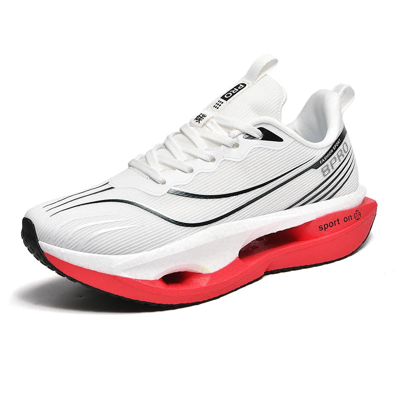 Men Women Carbon Racing Running Shoes Four Seasons New Breathable Lightweight Outdoor Casual Sneakers Couple Speed Sports Shoes
