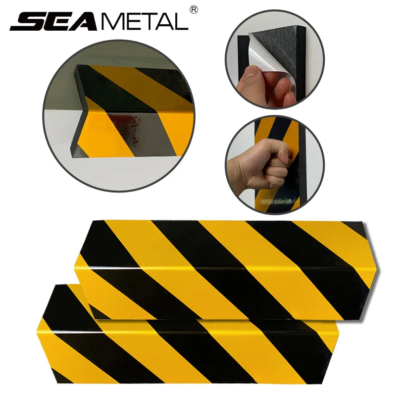 SEAMETAL 1/2/4PCS Car Anti-collision Corner Guard Anti-collision Buffer Parking Foam Warning Signs Bumper Wall Protector Sticker