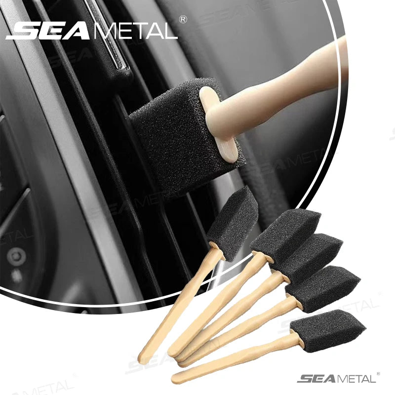 SEAMETAL 10PCS Car Air Vent Cleaner Brush Set Car Air Conditioner Cleaning Brushes Dust Remover for Car Interior Cleaning Tools