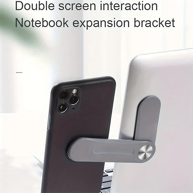 1pc Magnetic Folding Holder Phone Stand Holder Dual Screen Extension Multi Screen Adjust Support Laptop Side Mount Bracket