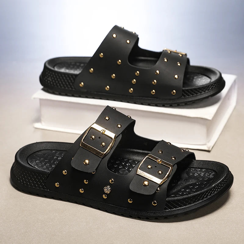 Men's slippers summer new soft-sole anti-slip comfort sports outdoor casual walking slippers fashion Joker breathable beach shoe