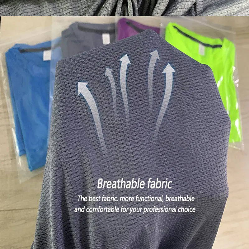 2026 Summer New T-Shirt For Men Casual White T-Shirts Man Short Sleeve Top Breathable Tees Quick Dry Gym Shirt Male Clothes
