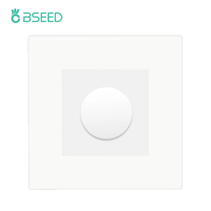 BSEED Mechanical Dimmer Switch Led Dimmable Wall Light Switches EU Standard Lamp Switch Brightness Adjustable Glass Frame 10A