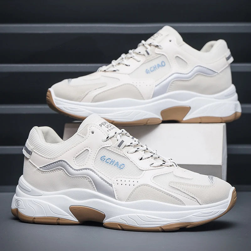Men's casual sneakers spring summer new breathable soft-sole anti-slip outdoor racing running shoes students speed sports shoes