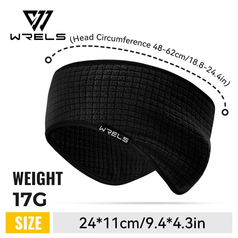 WRELS Winter Fleece Ear Warmer Headband Thermal Moisture Wicking Unisex Ear Muffs for Running Cycling Hiking Ski Outdoor Sports
