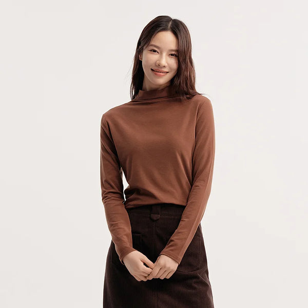 អាវយឺត Semir សម្រាប់នារី ដៃវែង ប្រឆាំងបាក់តេរី ពាក់កណ្ដាលក ស្ដើង រាងមូល ឆ្នាំ២០២៦ អាវទ្រនាប់ សម្រាប់ប្រើប្រចាំថ្ងៃ
