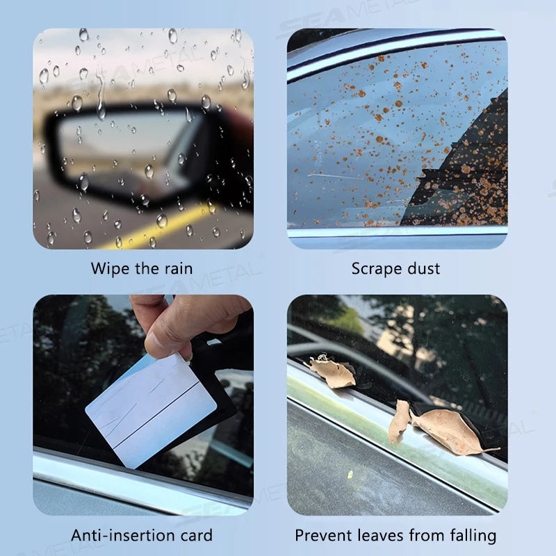 SEAMETAL Universal Car Side Window Wiper Accessories Window Cleaning Tool For Car Water Mist Removal Wipers Blade