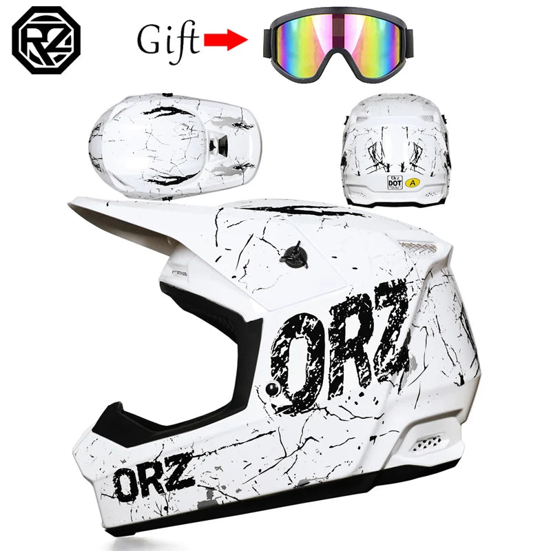 ORZ Motorcycle helmet children off-road helmet bike downhill AM DH cross helmet capacete motocross casco