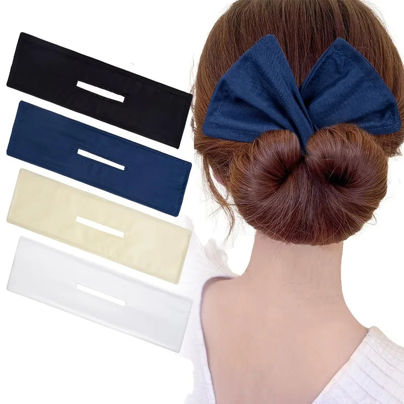 4pcs Lazy Bun Maker for Women,Hair Styling Tool,Rotating Headband,French-Style Vintage Lightweight Hair Roller hair accessories