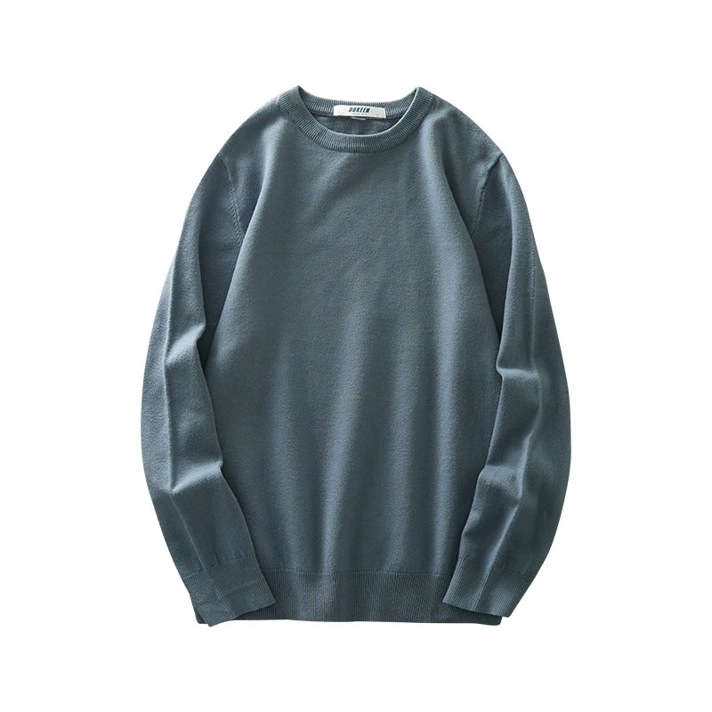 DUKEEN Dralon/sheep Wool Blend Men's Sweater 2025 Autumn and Winter Thick Warm Crew-Neck Knitwear Man Undershirt