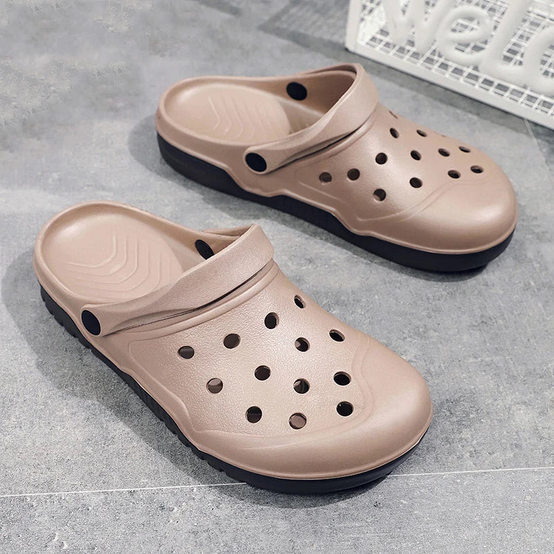 Plus Big Size 50 51 52 53 54 Summer Rubber Sandals Men Clogs Garden Shoes Zuecos Hombre Cholas Man Clog Beach Shoes Wide Foot