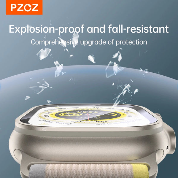 PZOZ 2ps screen protector For Apple Watch ultra 1 2 3 Tempered Glass Film For iWatch Series screen protectors film 49mm