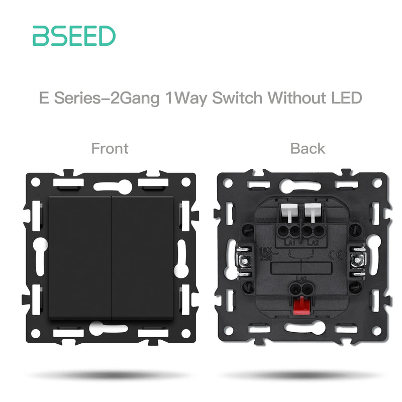 BSEED Wall Button Switch 1/2Gang Part 65W Wall Socket Module Part Internet TV Telephone Socket Glass Frame DIY Function Part