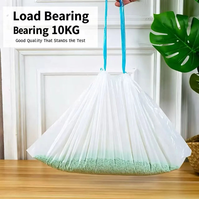 Thickened Plastic Cat Litter Bag with Drawstring Automatic Closing Pet Litter Box Garbage Bag Cleaning Bag for Cats