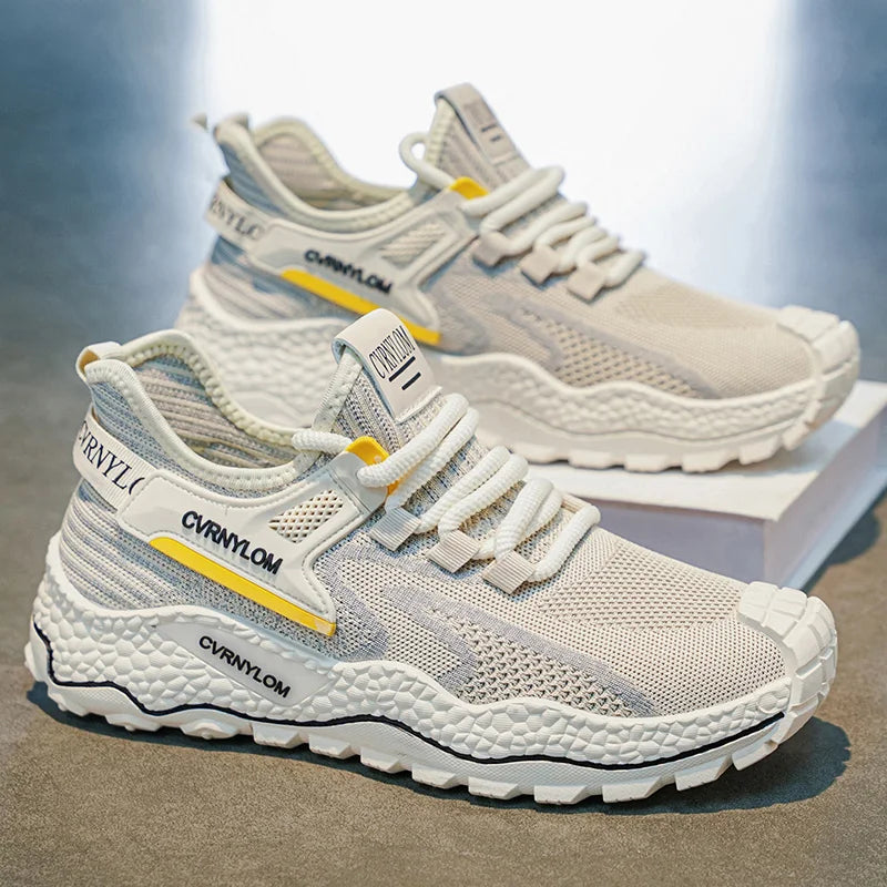Men's breathable mesh casual sneakers summer new soft-sole outdoor running shoes students comfort lightweight speed sports shoes