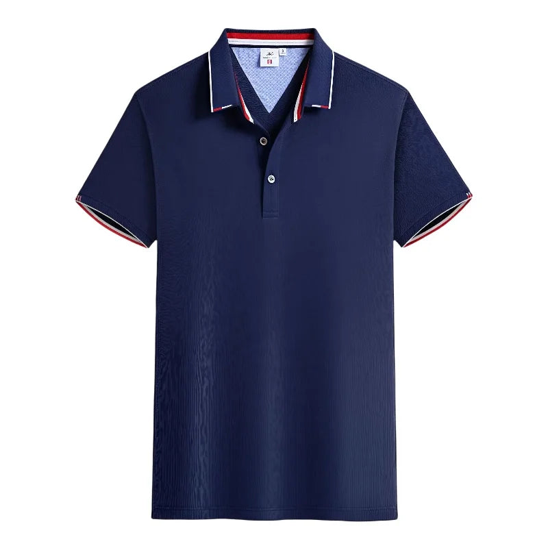 Summer Casual Loose Fit  Short Sleeve Polo Shirts  Customizable Corporate  Logo Printed Work Uniforms for Men And Women