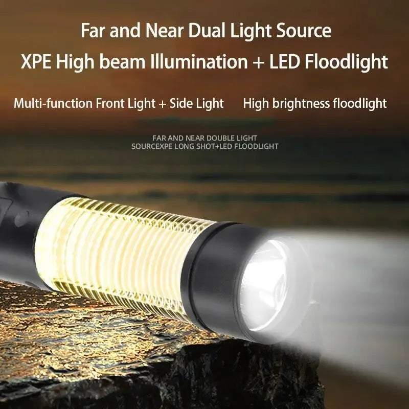 ចង្កៀងបោះតង់ Tripod ពិល LED ចល័ត អាចសាកបានតាម USB 6 របៀប ភ្លើងពិល នេសាទ ឡើងភ្នំ បោះតង់ ចង្កៀងព្យួរ