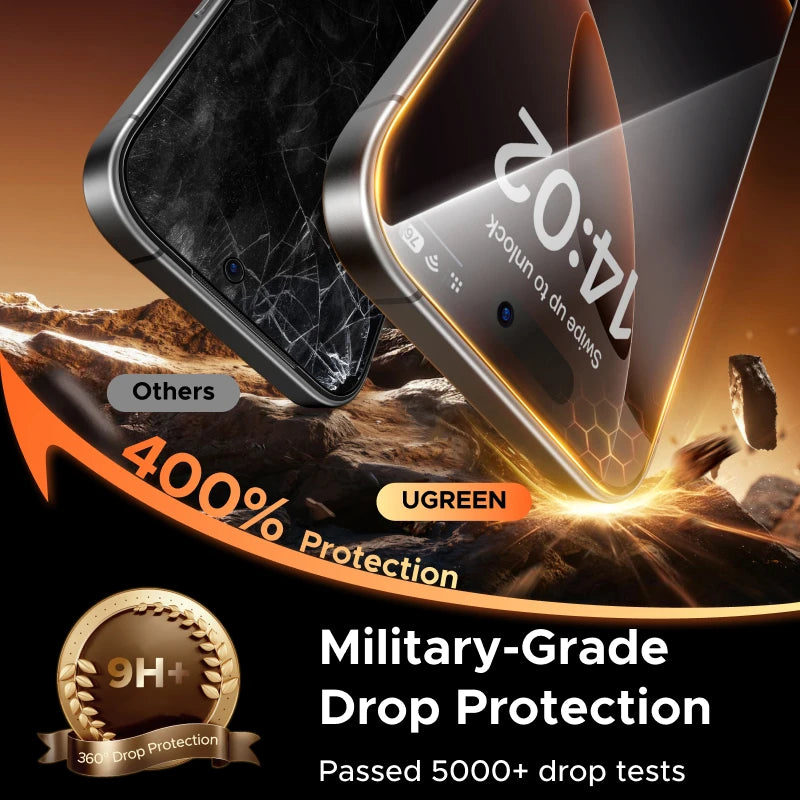 UGREEN 2PCS Privacy Screen Protector For iPhone 17 16 Pro Max Anti-Spy Tempered Glass For iPhone 17 Air Screen Protectors