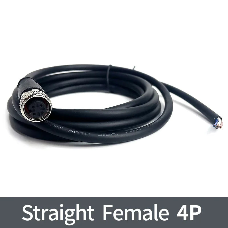2Meters M12 sensor connector waterproof cable plug Male&Female 4 5 8 12Pin PVC Integrated injection molding M12 connectors