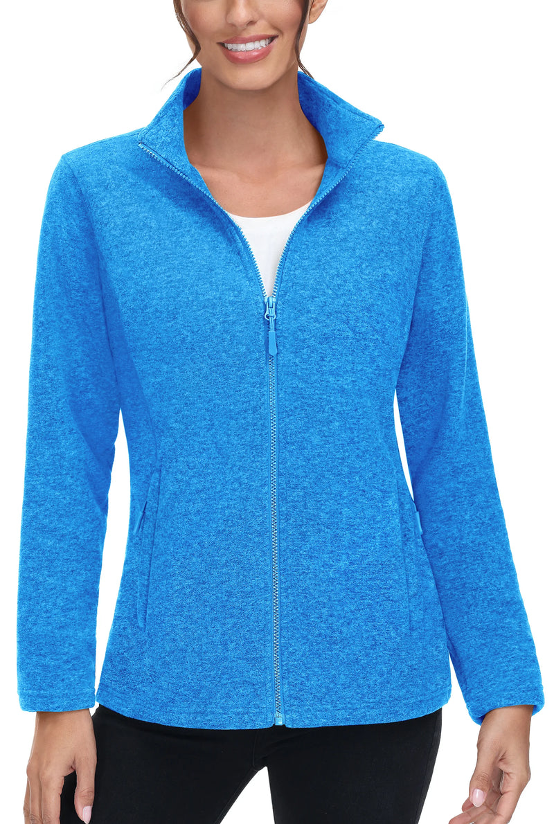 TACVASEN Spring/Autumn Lightweight Fleece Jackets Womens Sports Warm Sweatshirts Thermal Casual Turtleneck Sweater Coats Tops