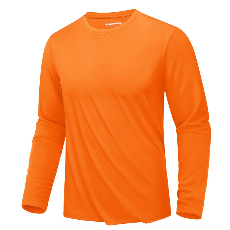 TACVASEN UPF 80+ Sun Protection T-shirts Men's Quick Dry Long Sleeve Athlectic T Shirts Performance Sports T-shirts Rash Guard