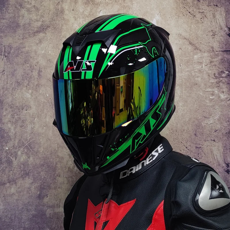 AIS helmet electric motorcycle hard hat full helmet four-season summer casque moto