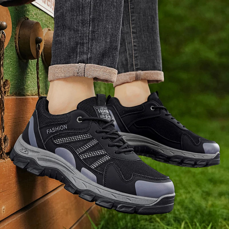 Hiking Shoes Four Seasons Men's Non-Slip Breathable lightweight Outdoor Casual Sneakers Comfortable Walking Sports Running Shoes
