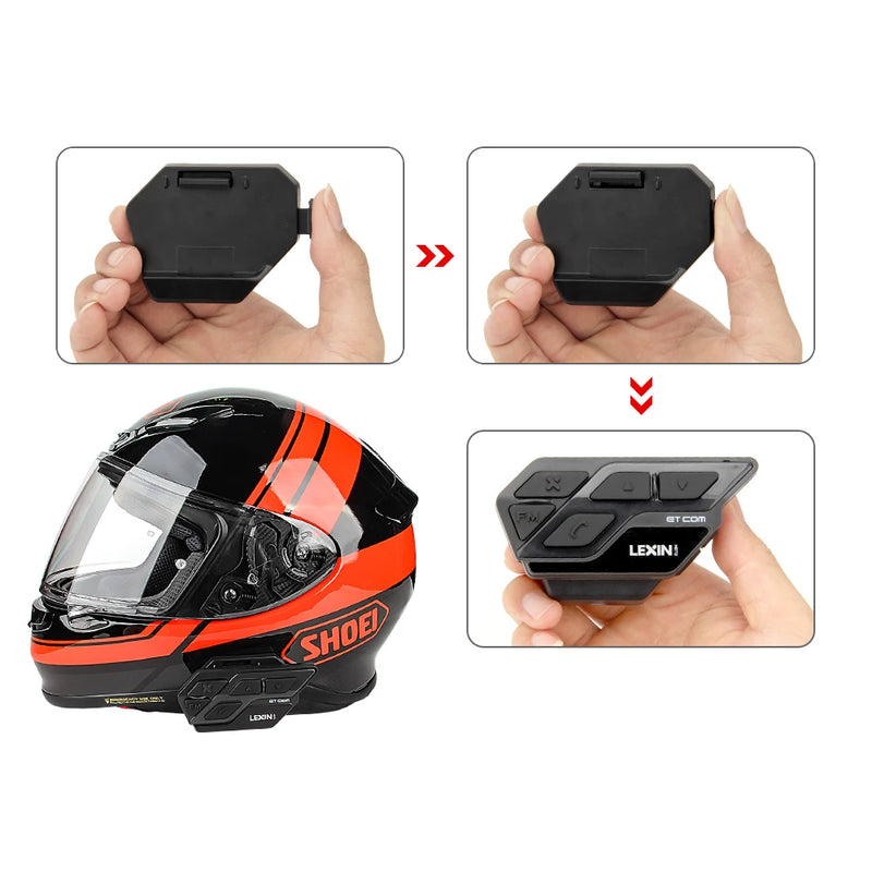 Lexin Headphone Accessories Metal Clip Set Accessories for Lexin-ET COM Motorcycle Bluetooth Helmet Interphone Intercom