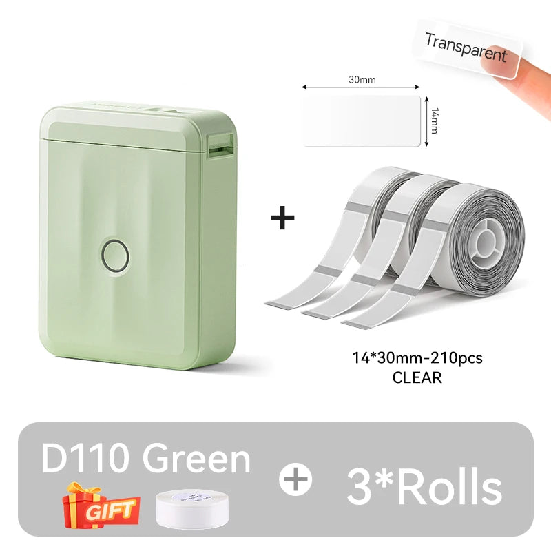 Mini Portable NIIMBOT D110 Switch Label Printer Inkless Thermal Label Self-adhesive Sticker Home Wireless Labeling Machine