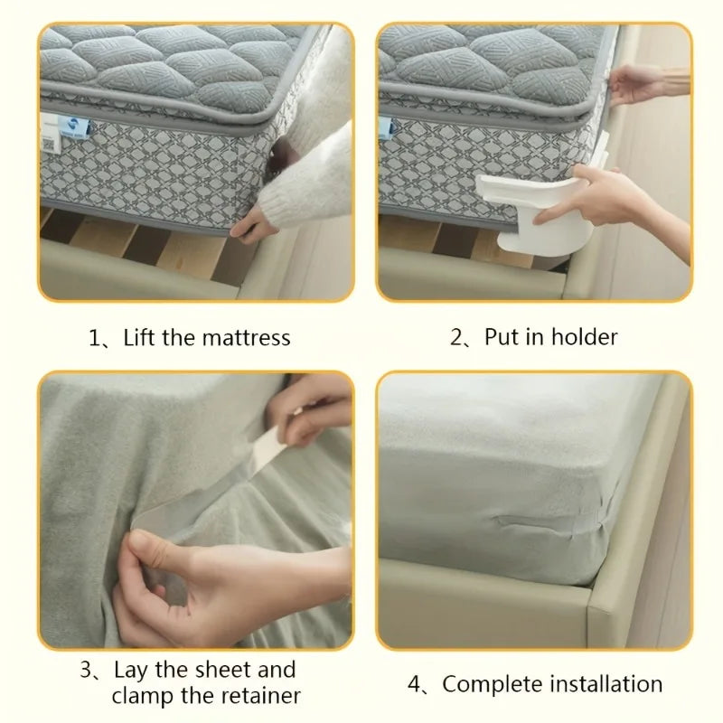 4pcs Multifunctional Fixing Clip of Household Invisible Bedsheet Bed Cover Fixer Safety, Suitable for Home Bedroom Essentials
