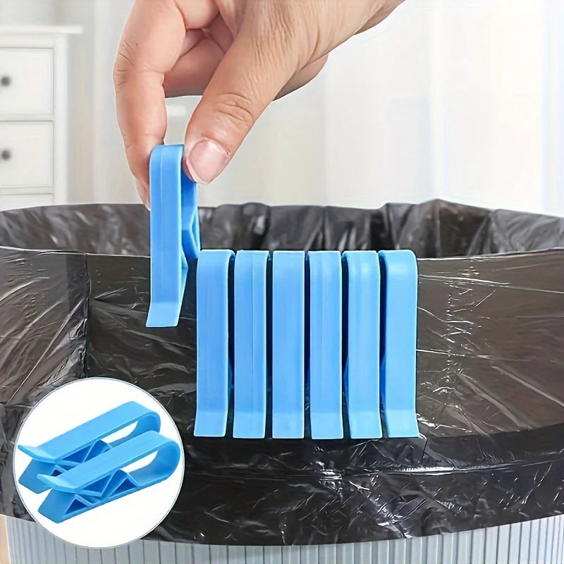 10/20pcs Creative Garbage Bag Holder Clips, Trash Can Liner Fasteners,  Divider Side Clips for Home Organization gadgets