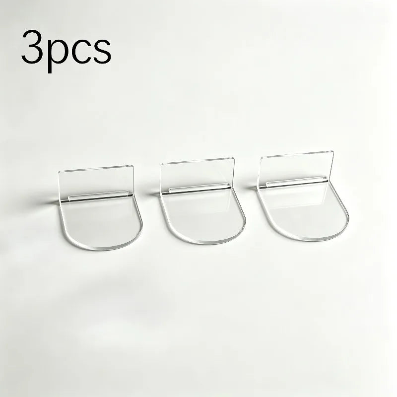 3/6pcs Acrylic Wall-Mounted Display Rack,Drill-Free Self-Adhesive Transparent Shelves,Suitable for Collections,Miniature Models.