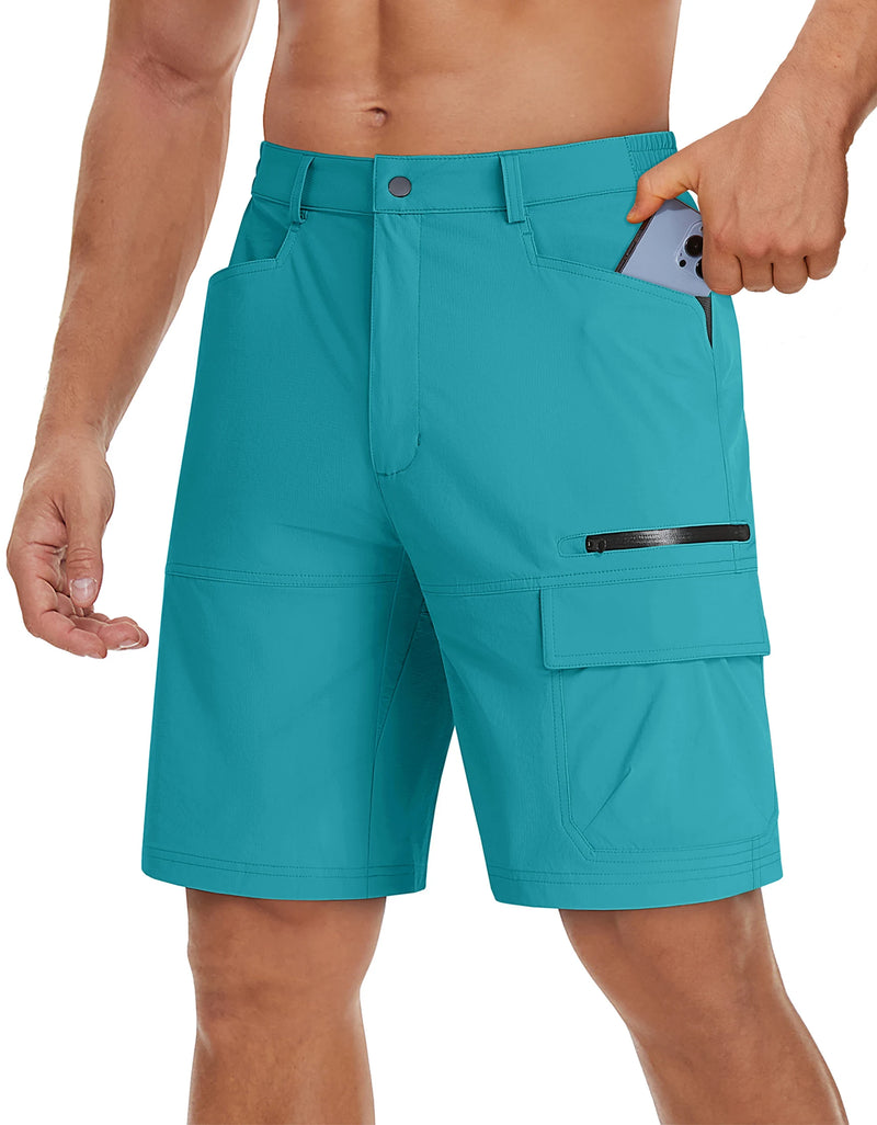 TACVASEN Summer Quick Drying Nylon Work Shorts Mens Casual Hiking Cargo Shorts Lightweight Outdoor Fishing Short Pants