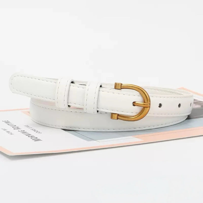 Belt Summer Brown Belt with Fine Matching Western Pants Simple and Versatile Belt New Fashion Decoration