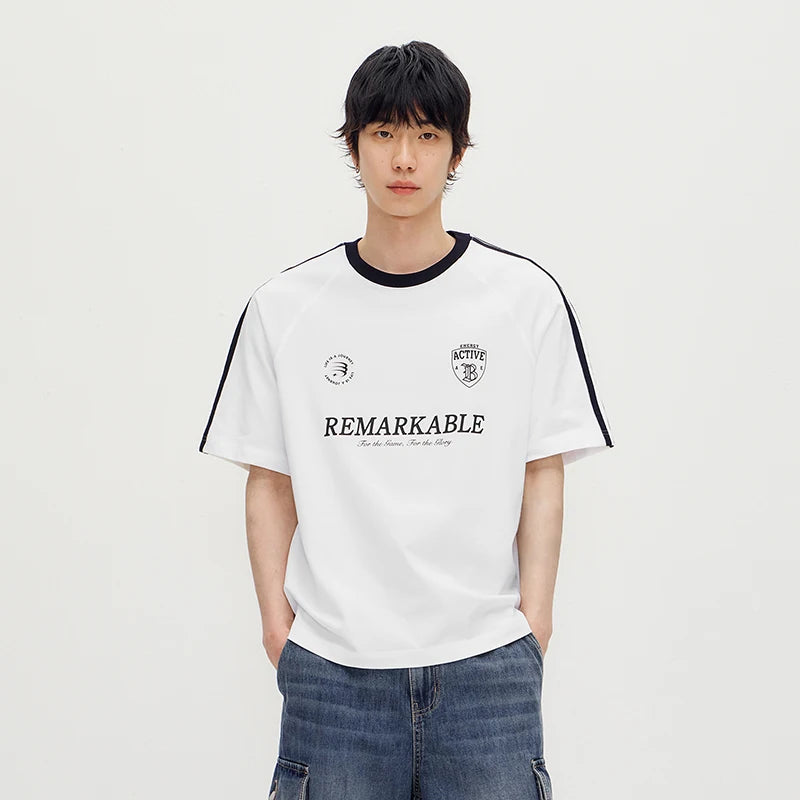 Semir Men Tshirt Cotton American Sport Knit Trendy Street Casual Top 2026 Summer Soft Comfortable Wear