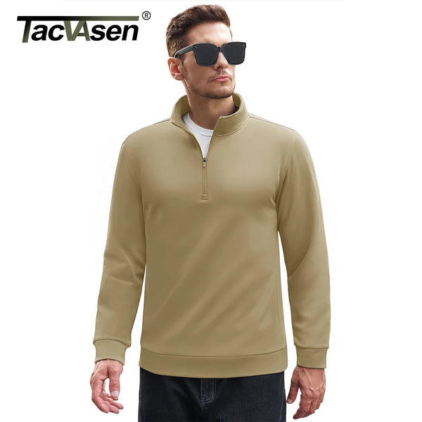 TACVASEN Mens Quarter Zip Fleece Sports Pullover Lightweight Sweatshirts Warm Golf Thermal Sweater Casual Athletic Hoodie Shirts